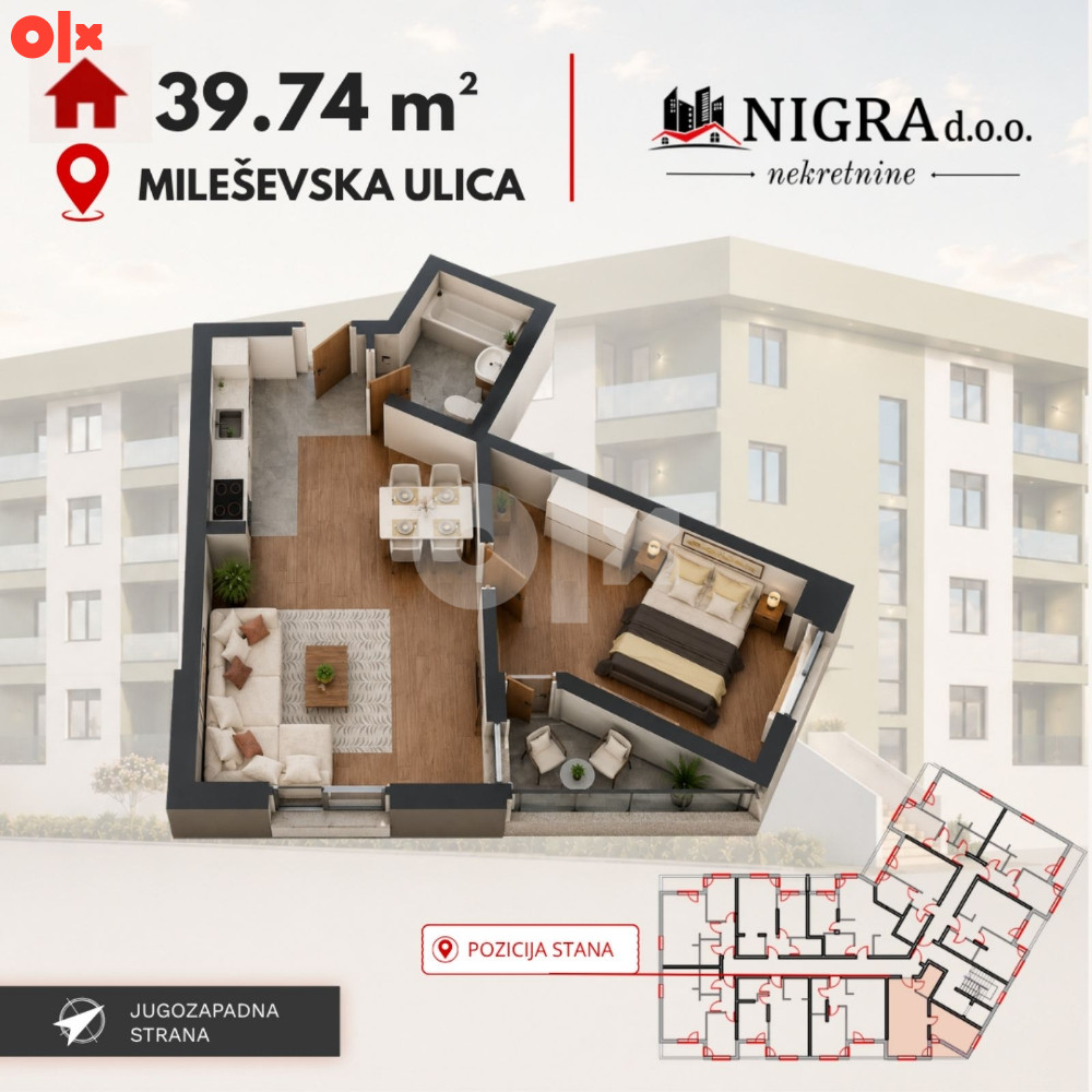 Jednosobni stanovi od 39 do 45m2 11