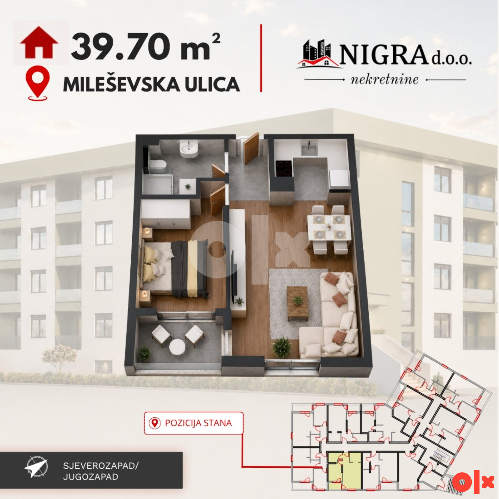 Jednosobni stanovi od 39 do 45m2 9