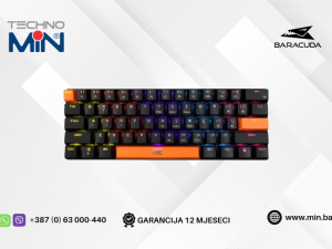 Baracuda BGK-03111 DOLPHIN Gaming mehanička Red Switch US, Black