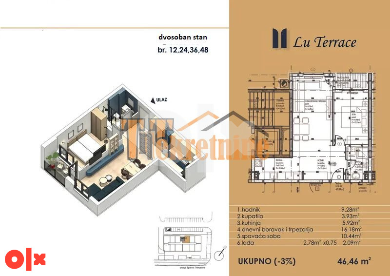 Prodaja stanova u izgradnji 41m2 - 61m2 - Budžak 2