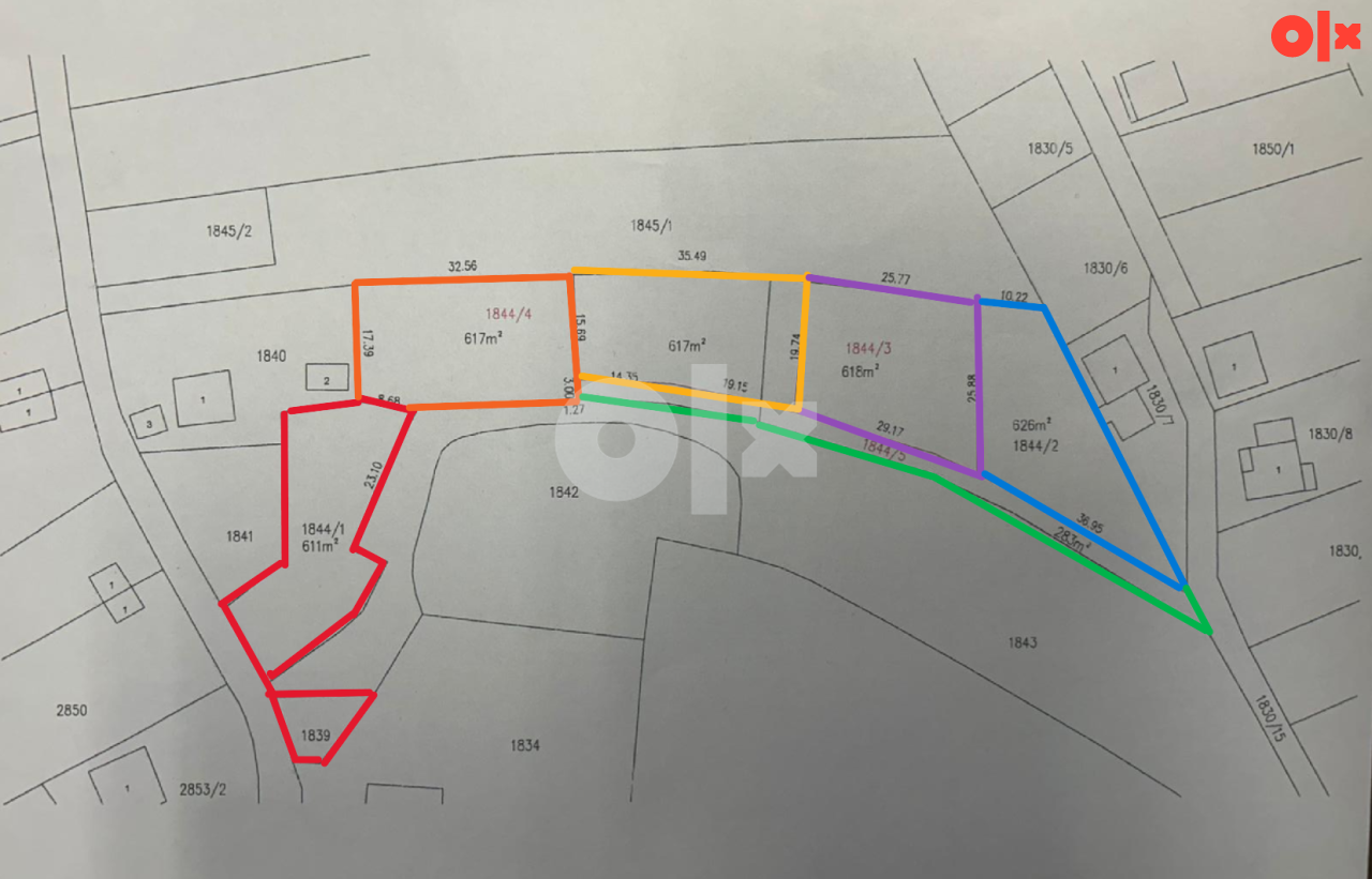 PRODAJA GRAĐEVINSKOG ZEMLJIŠTA - 5 PARCELAx 600 m2 MRAKOVO ILIJAŠ 3