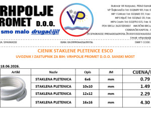 Staklena pletenica 6x6/10x10/12x12/16x16