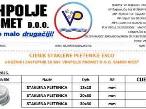 Staklena pletenica 18x18/20x30/30x30