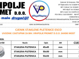 Staklena pletenica 45x45/ 50x50/ 53x53