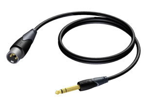 Interkonekcijski kabel 6.3 mm stereo / XLR M 5m Audac CLA724-5