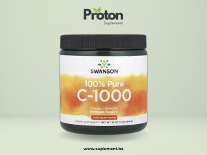 Swanson Vitamin C Powder 100% Pure 454g Vitamin C u prahu
