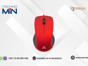 SBOX USB Optički miš M-958 Crveni, 1000 DPI