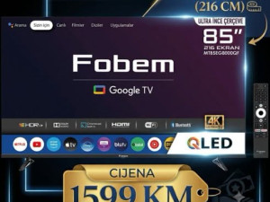 TV 85 INCH Televizor 85 QLED 4K UltraHD 85", Google TV
