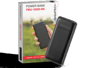 Power bank Gigatech 10000 mAh, USB izlazi