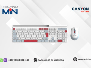Canyon HSET-W5 Wireless Bežični set tastatura i miš, White