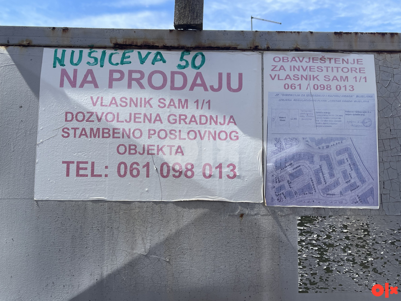 PLAC NA PRODAJU  BIJELJINA, Nusiceva 50 2