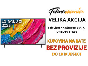 Televizor 4K UltraHD 55", AI QNED80 Smart