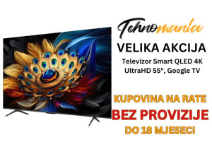 Televizor Smart QLED 4K UltraHD 55", Google TV