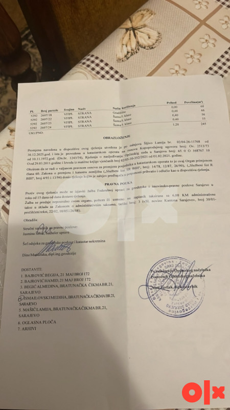 Zemljiste Sarajevo - Novi Grad