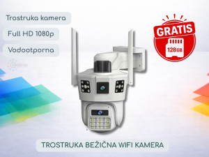 Trostruka WiFi kamera GRATIS kartica 128GB