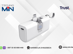 Trust Pacto Pocket Power Bank 5000mAh 20W PD USB-C 26105, Bijeli