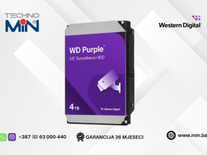 WD Purple 4TB Surveillance HDD 3.5" SATA III CMR 5400RPM