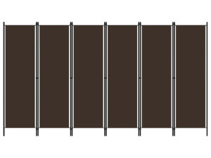 Sobna pregrada sa 6 panela smedja 300 x 180 cm