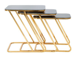 STOLIĆ SET 3 KOM METALNI CM 44X50,5X55 ,5-39X49X51-34X47X45
