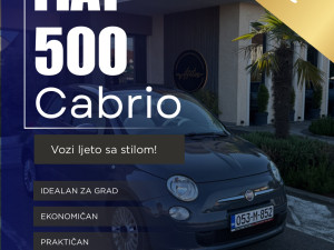 Rent A Car FIAT 500 Cabrio iznajmljivanje kabrio vozila