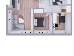 STAN SA 2 SP.SOBE, 52,23m2, MJESEC, OZIDANO