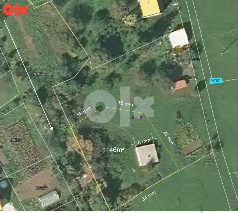 Zemljište Vitez 1146m2