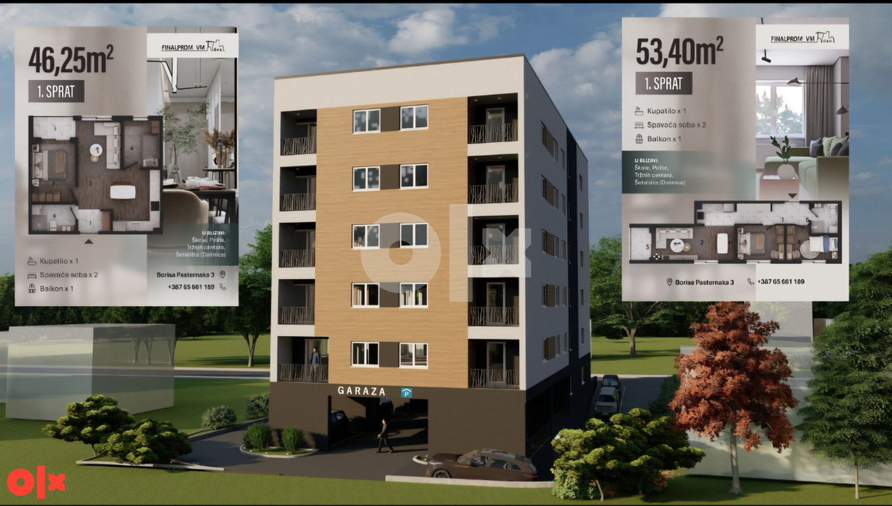 Stan Bijeljina 46m2