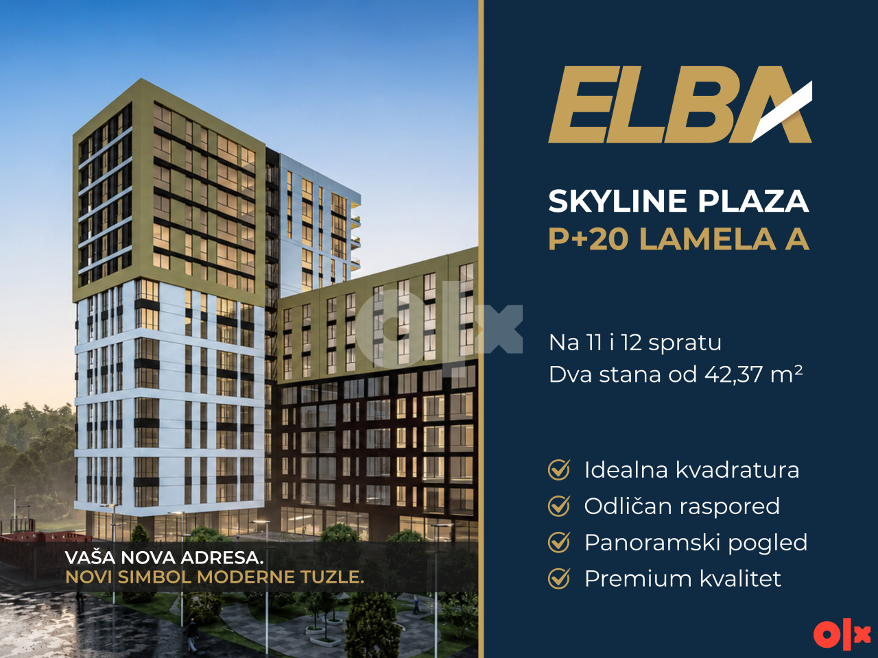 SKYLINE PLAZA - STANOVI SA PANORAMSKI POGLEDOM