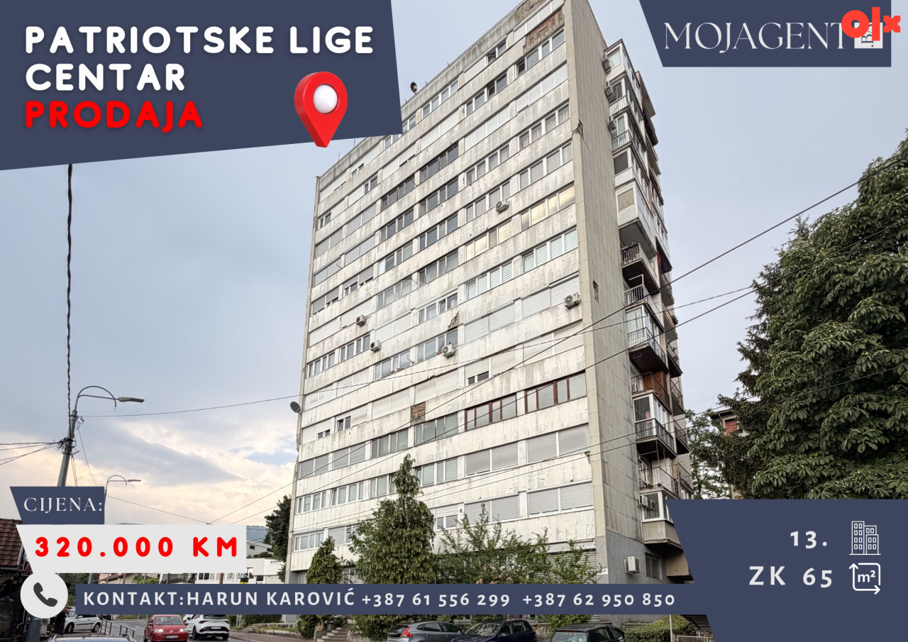 Dvosoban stan 65 m2 - Patriotske lige - Centar - www.mojagent.ba