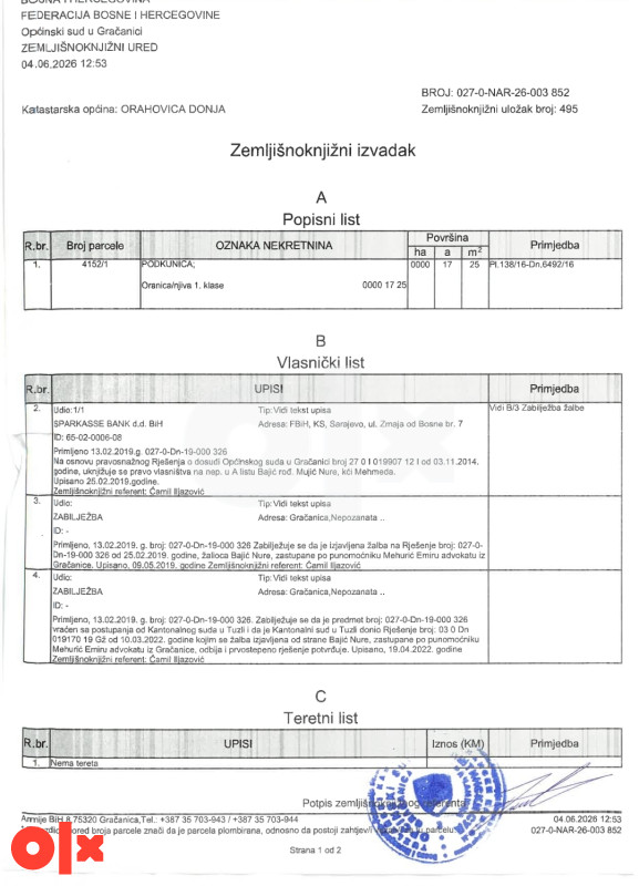 Zemljište Gračanica 3