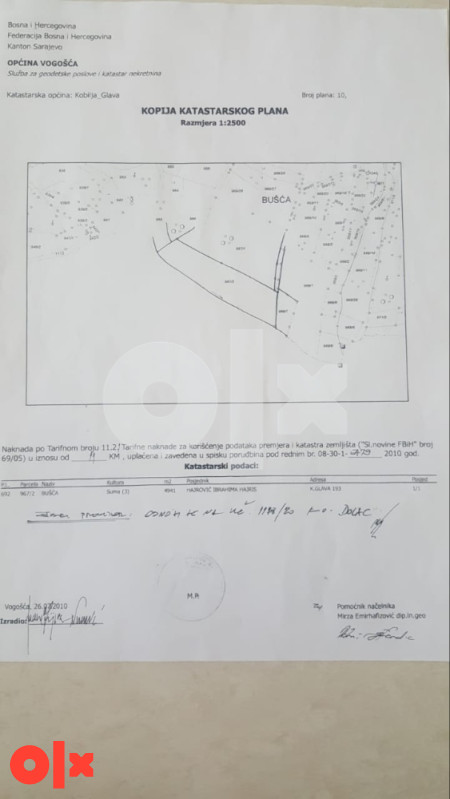 Zemljište Kobilja Glava, Busca, 5 duluma sa glavnim projektom! 2
