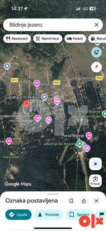 Građevinsko zemljište, Blidinje Risovac 1000 m2