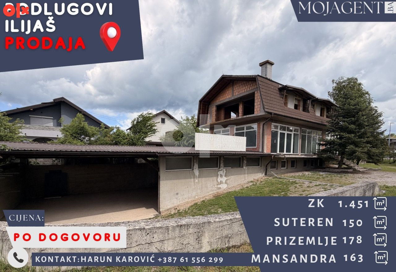 proizvodnja - izložbeni salon - stanovanje - Ilijaš - Podlugovi
