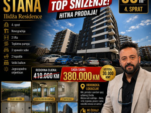 Sniženo! nov stan 88 m2 Ilidza Residence