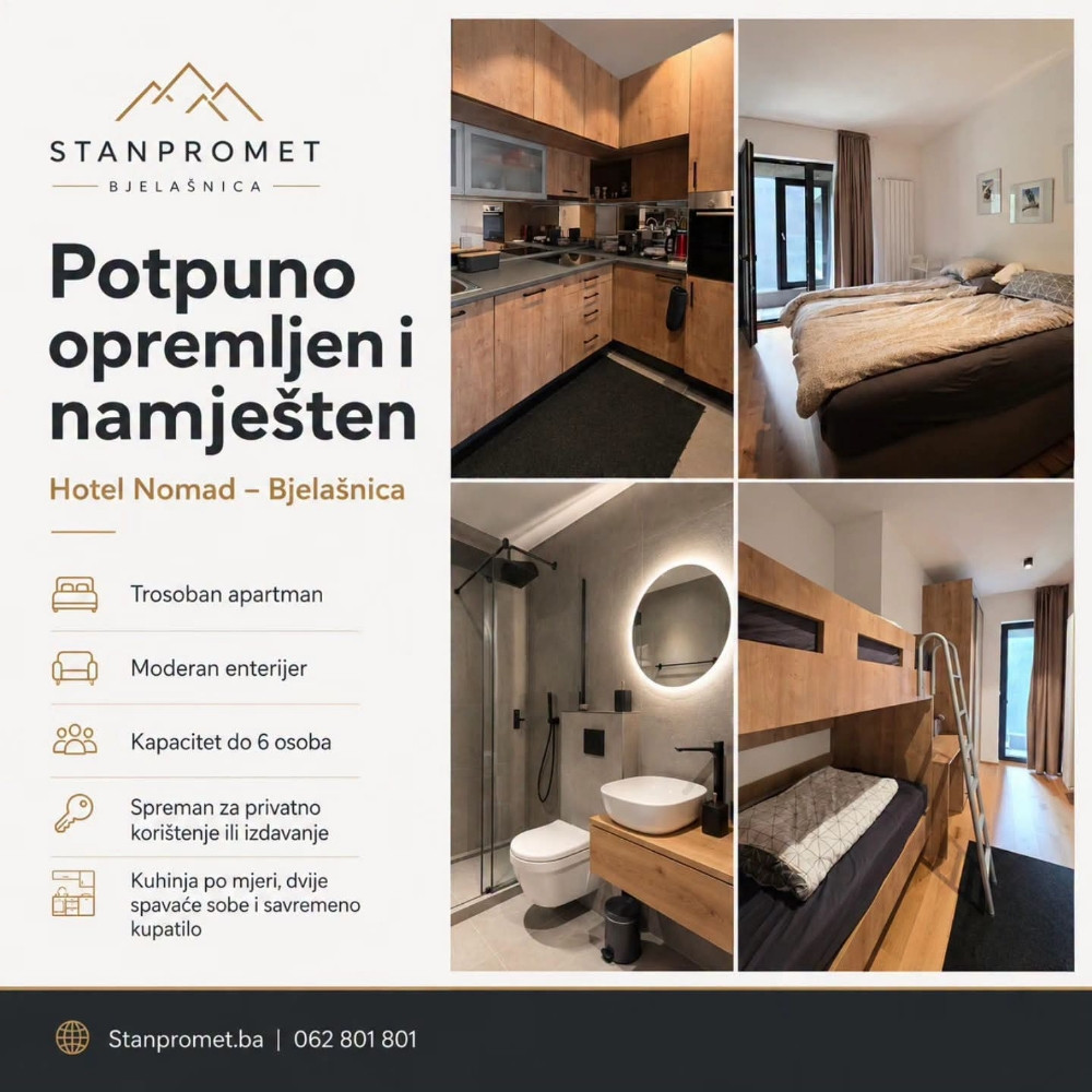 Prodaja apartman Bjelasnica Nomad trosoban 3