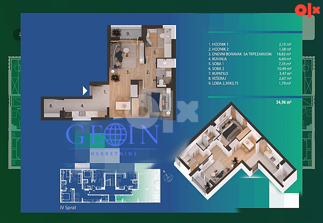 TOP PONUDA 3.0stan-53.34m2-Starčevica NEW Smart Home 2