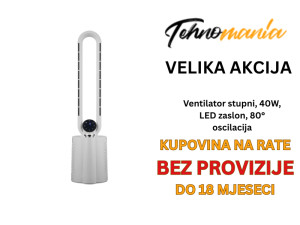 Ventilator stupni, 40W, LED zaslon, 80 oscilacija