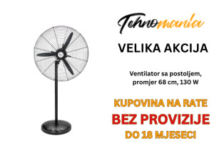 Ventilator sa postoljem, promjer 68 cm, 130 W