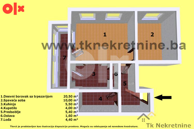 CENTAR - Potpuno namješten, moderan dvosoban stan 50 m2 20