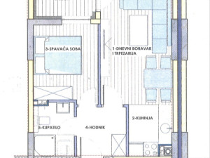 JEDNOSOBAN STAN, 36,84m2, BUDŽAK
