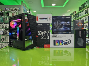 Gaming PC MAX Ryzen 7 5700X /16GB/RX 7600 8GB/SSD 500GB + HDD 1TB