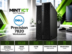 Dell Precision 7820 Workstation Xeon Gold 6244; 96GB RAM;RTX 4000