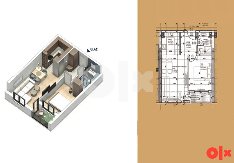 Dvosoban stan 41m2 Lazarevo Banja Luka 7