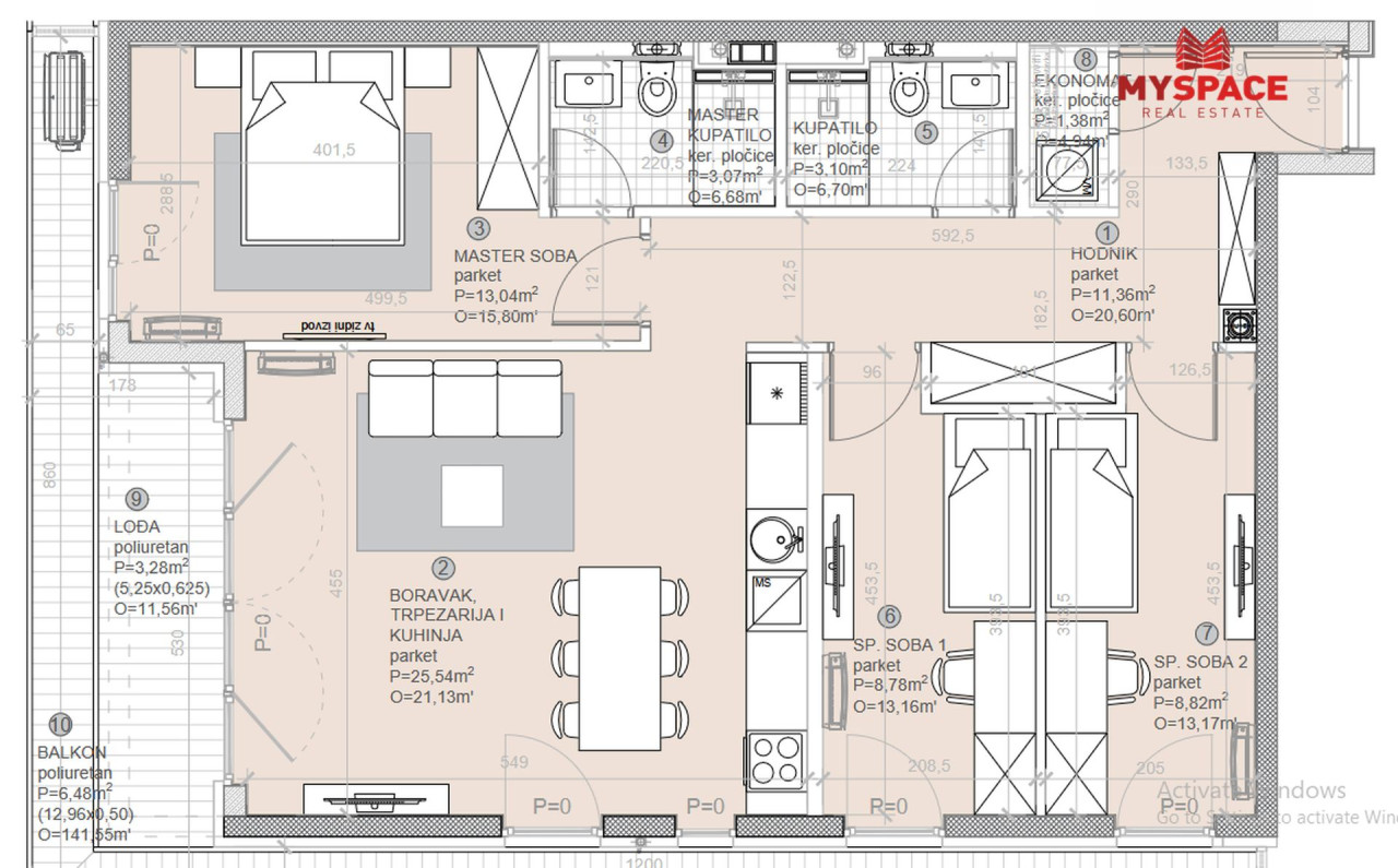 MY SPACE/ Stan sa garazom/ Socijalno/ MOJ KVART/ 85 m2 22