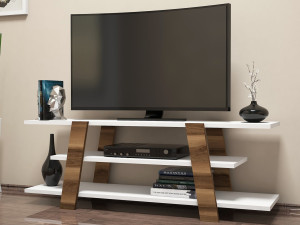 TV stalak Cvijet - orah, bijeli