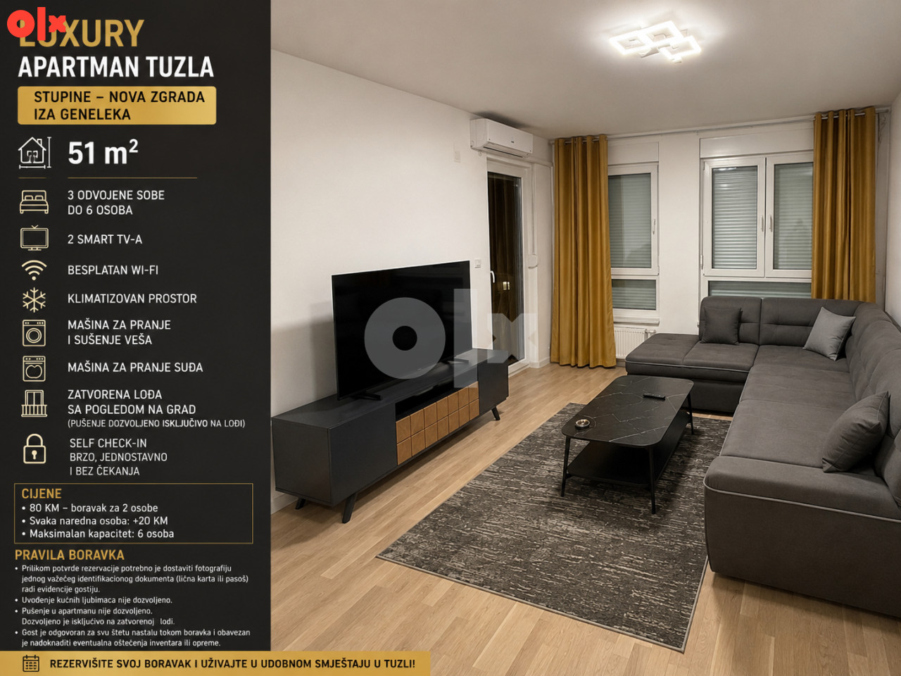 Luxury Apartmani Tuzla  Stan na dan 12
