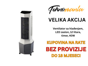 Ventilator sa hlađenjem, LED zaslon, 12 litara, timer, 40W
