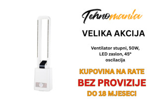 Ventilator stupni, 50W, LED zaslon, 45 oscilacija