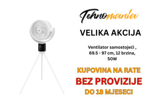 Ventilator samostojeći , 69.5 - 97 cm, 12 brzina, 50W