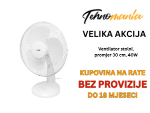 Ventilator stolni, promjer 30 cm, 40W